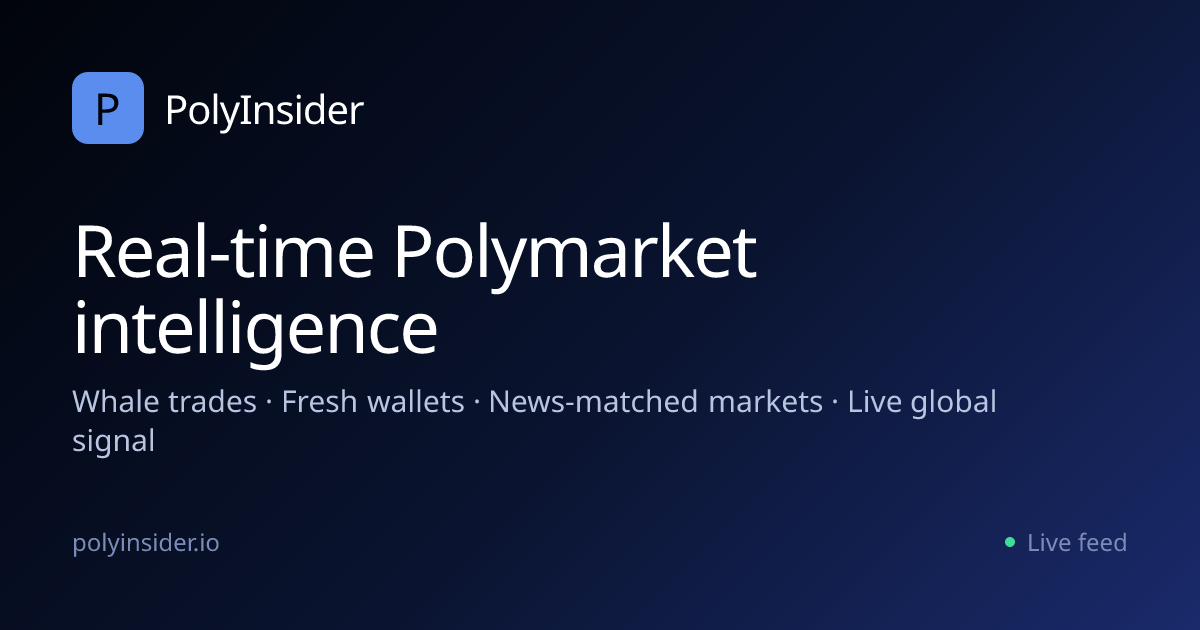 PolyInsider - Real-Time Polymarket Intelligence